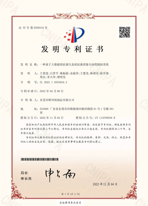 喜訊！財州榮獲一項(xiàng)國家發(fā)明專利